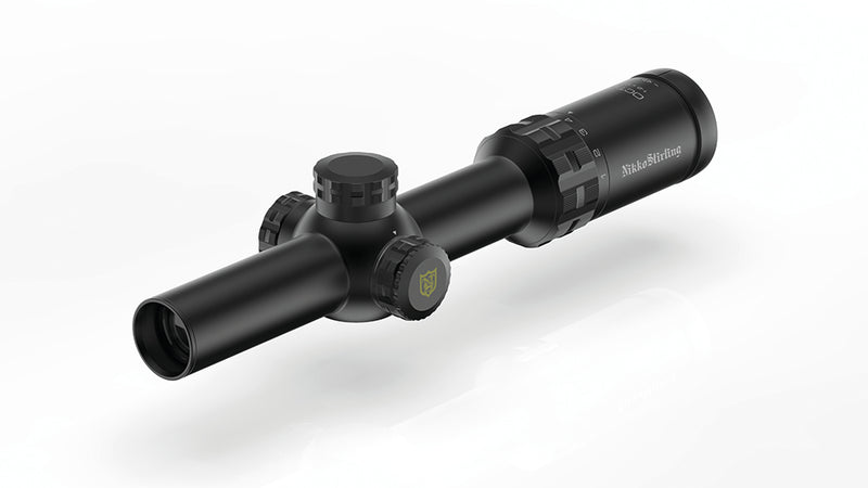 Nikko Stirling Octa 8x Zoom illuminated Hunting Scope, 30mm Tube illuminated 4 Dot 1-8x24